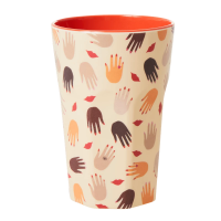 Hand and Kisses Print Melamine Tall Cup By Rice DK